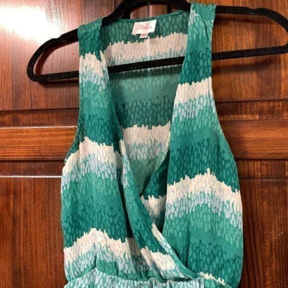 Parker green multicolored tank top blouse size medium - Picture 9 of 14